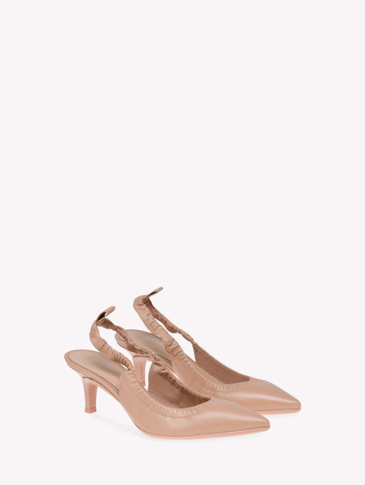 Escarpins Alina Slingback 55 en cuir lisse - Rose