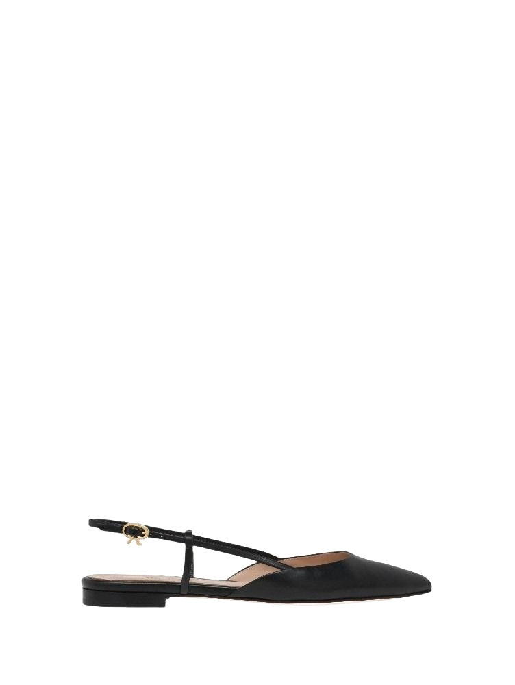 Slingbacks Ascent en cuir lisse - Noir