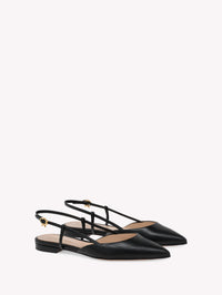 Slingbacks Ascent en cuir lisse - Noir