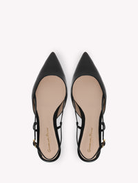Slingbacks Ascent en cuir lisse - Noir