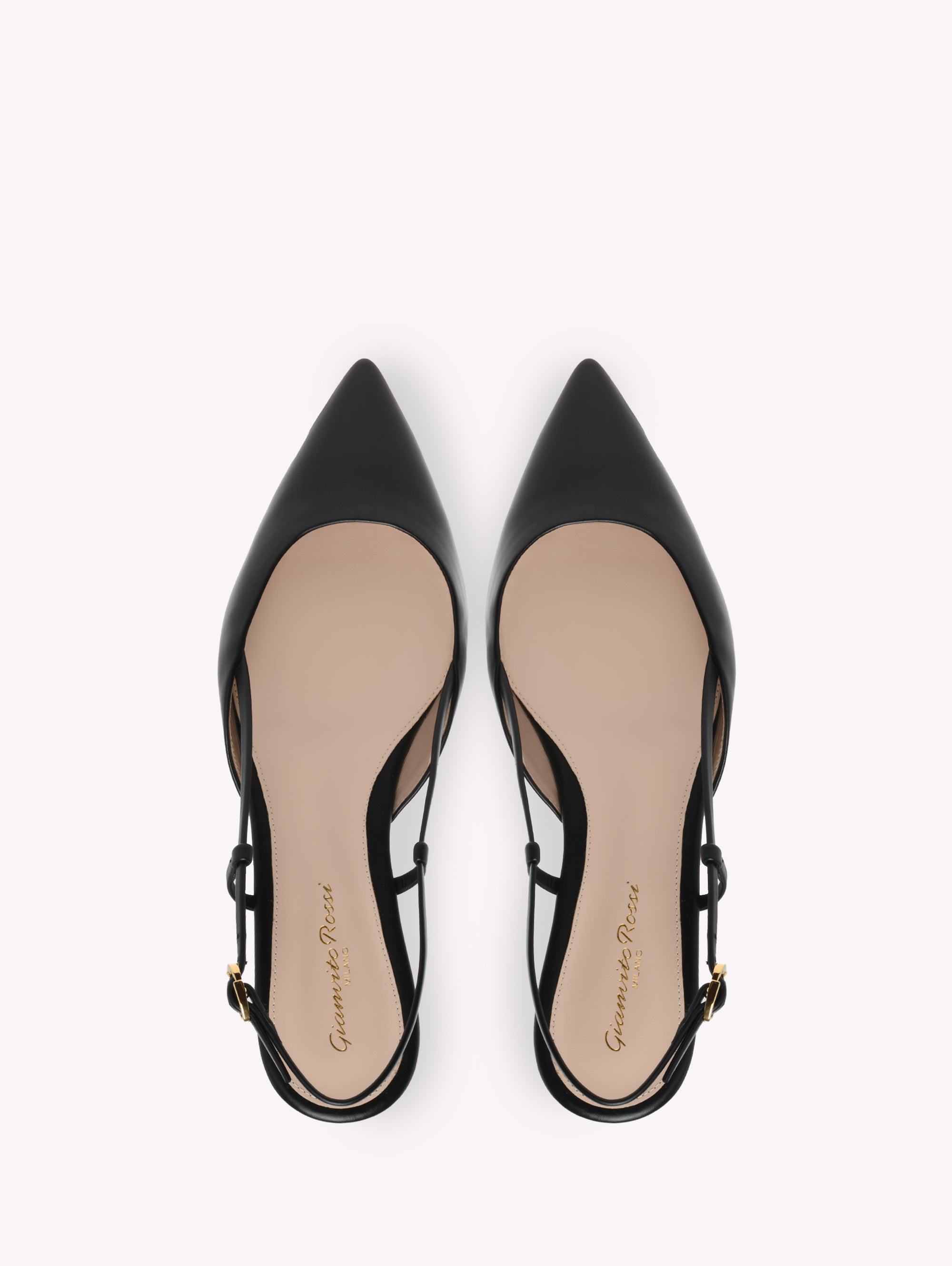 Slingbacks Ascent en cuir lisse - Noir