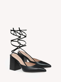 Escarpins Dauphine 85 en cuir lisse - Noir