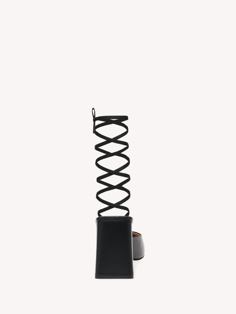 Escarpins Dauphine 85 en cuir lisse - Noir