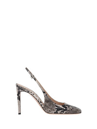 Escarpins Christina Sling 95 en cuir embossé - Gris