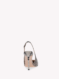 Escarpins Christina Sling 95 en cuir embossé - Gris