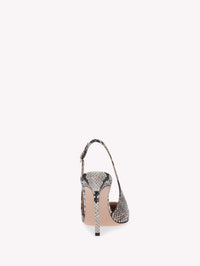 Escarpins Christina Sling 95 en cuir embossé - Gris