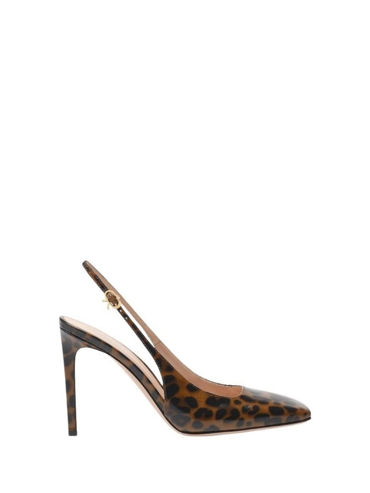 Escarpins Christina 95 en cuir lisse - Marron