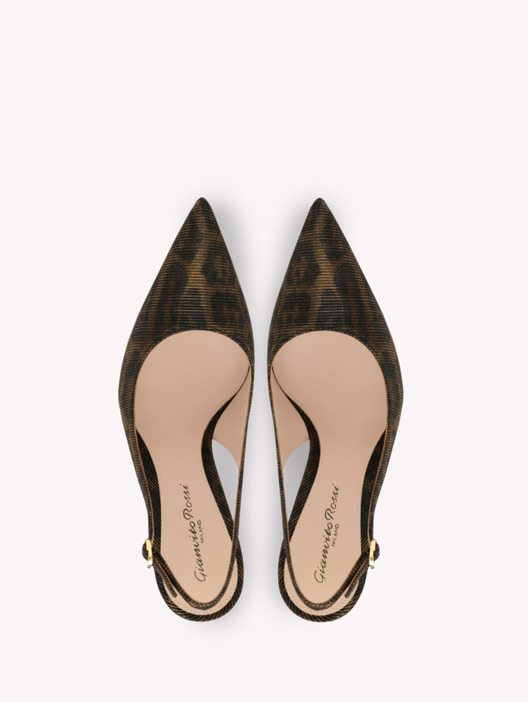 Escarpins Ribbon Sling 105 - Brun