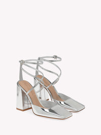 Escarpins Ludovica 95 en cuir lisse - Argent
