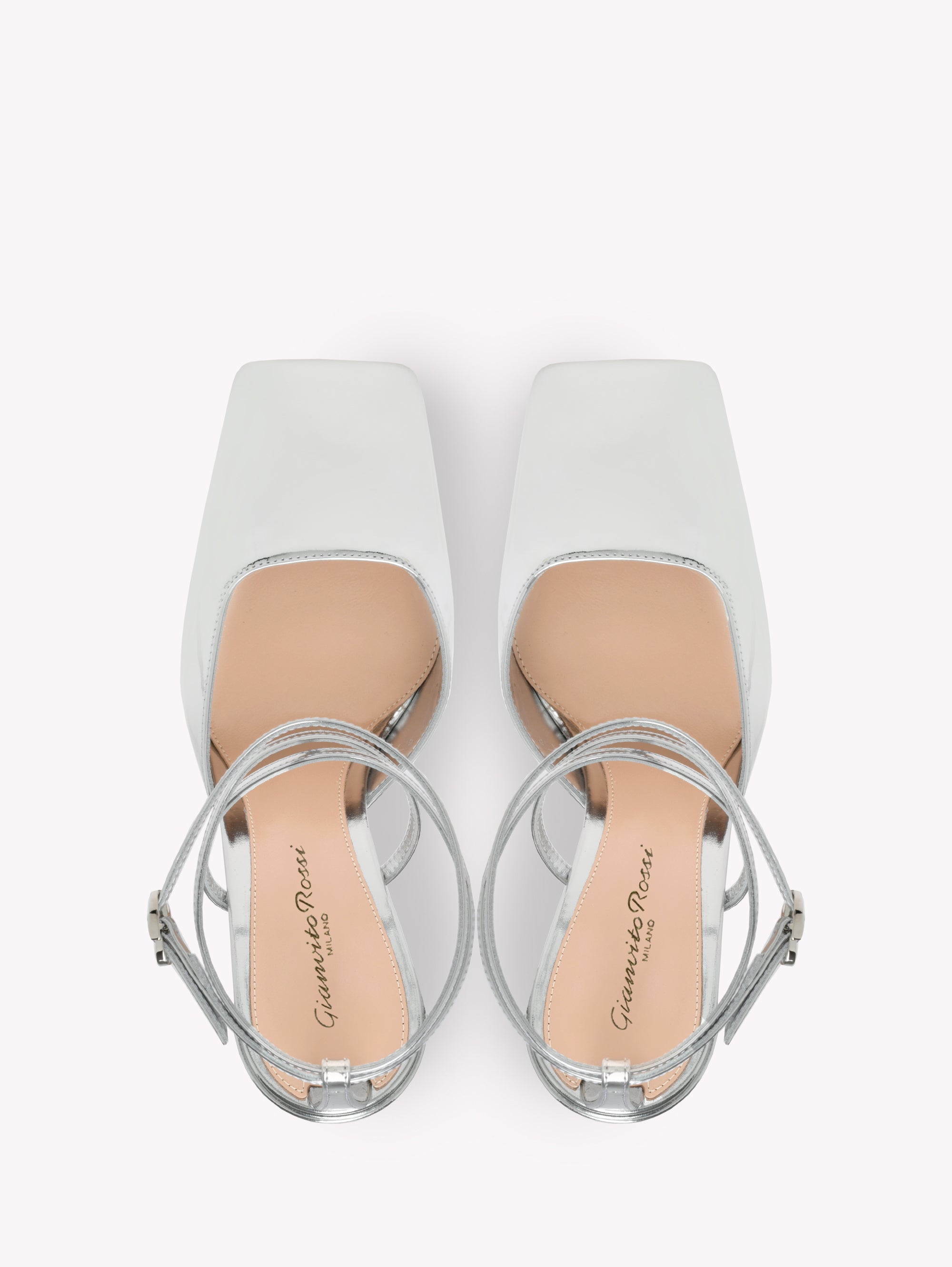 Escarpins Ludovica 95 en cuir lisse - Argent