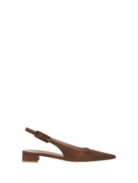 Lindsay flat pumps in smooth leather - Brown