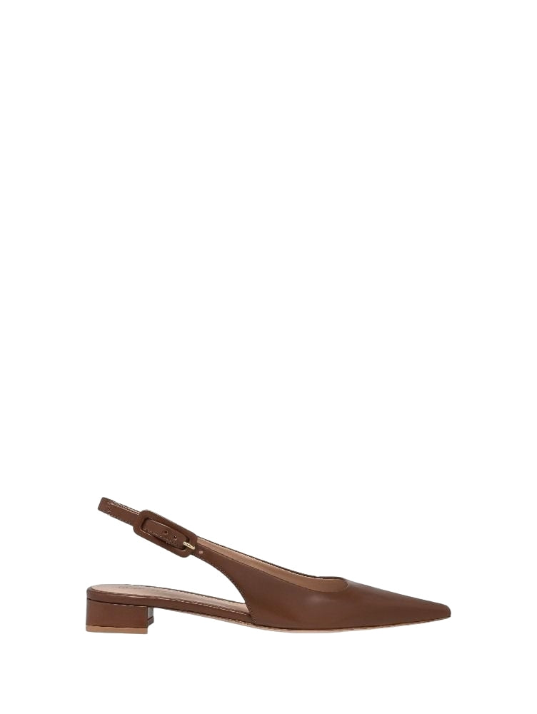 Lindsay flat pumps in smooth leather - Brown