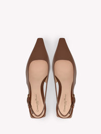 Lindsay flat pumps in smooth leather - Brown