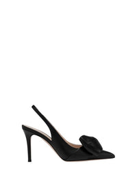 Escarpins Safira Sling 85 en cuir lisse - Noir