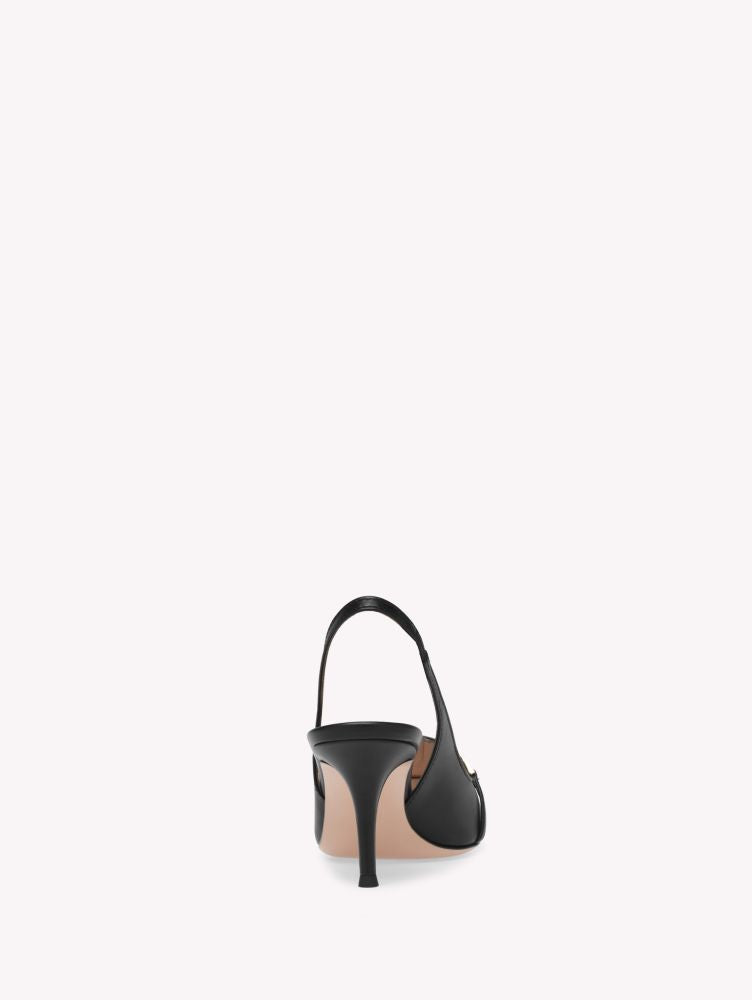 Escarpins Carrey Sling 70 en cuir lisse - Noir