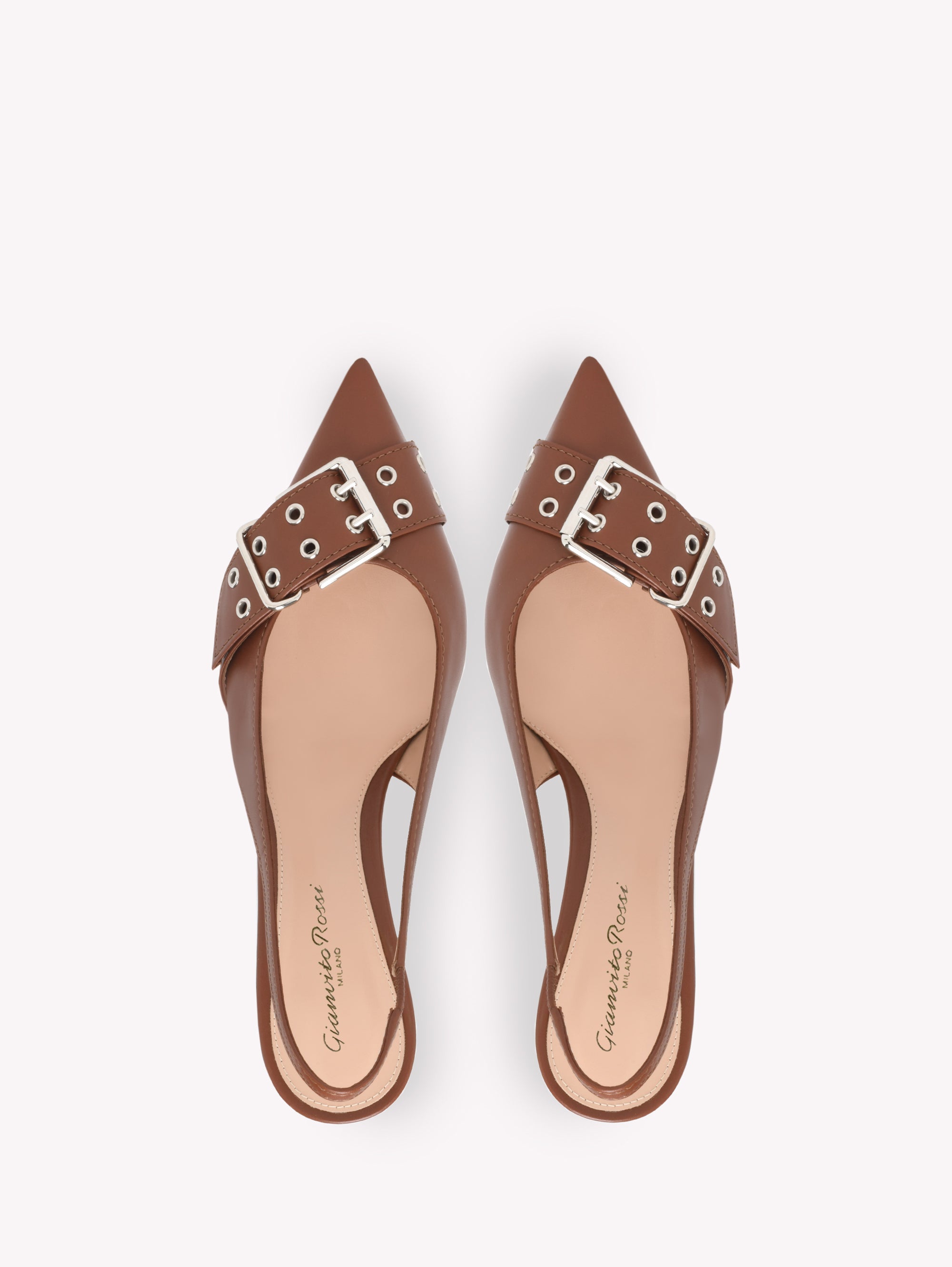 Escarpins Leith 55 en cuir lisse - Marron