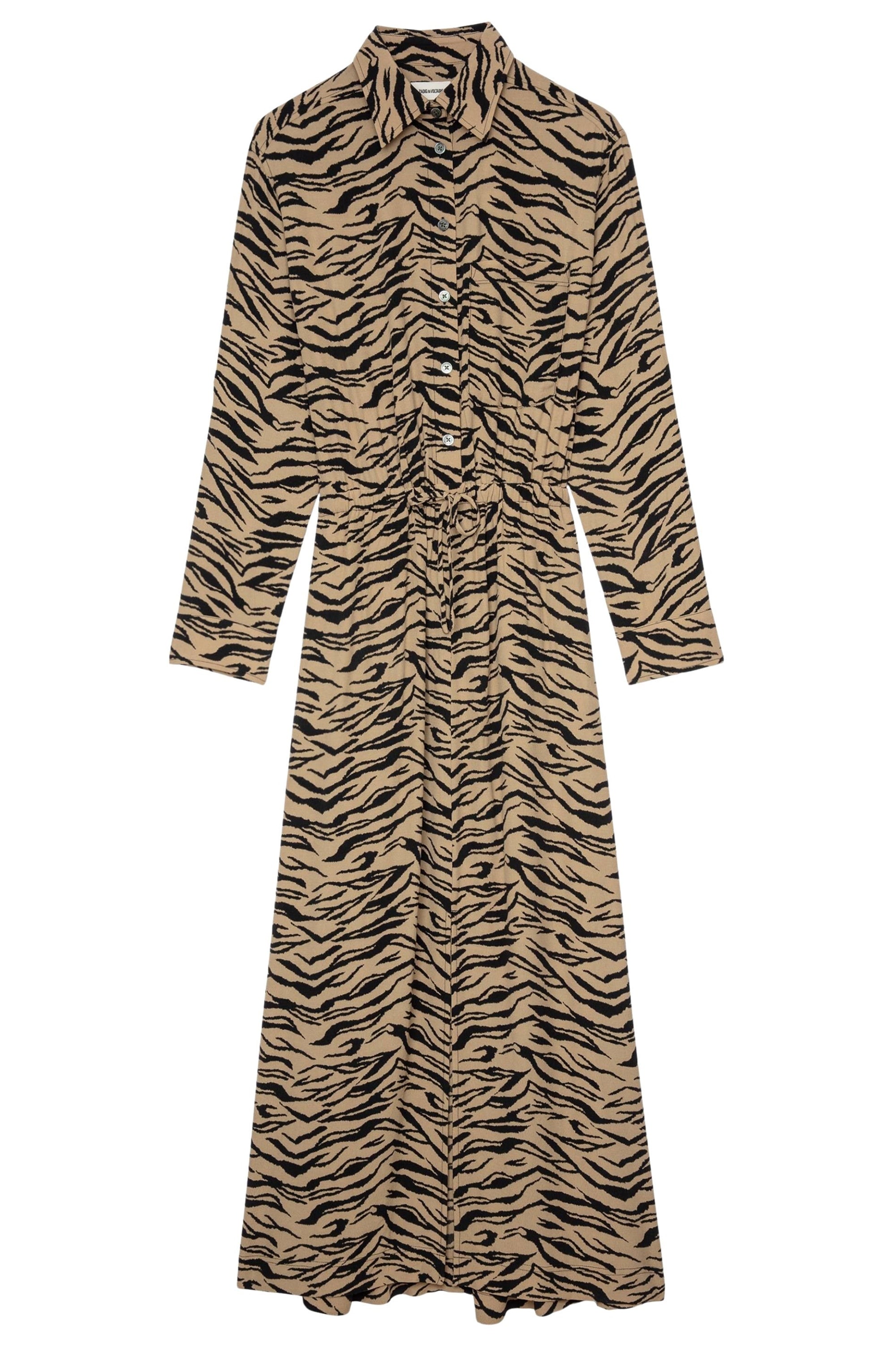 Radial Tiger dress - Natural