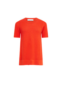 Pull manche courte - Orange Vif