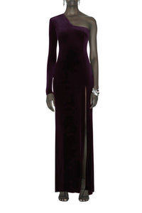 Robe Rosie à fente - Aubergine