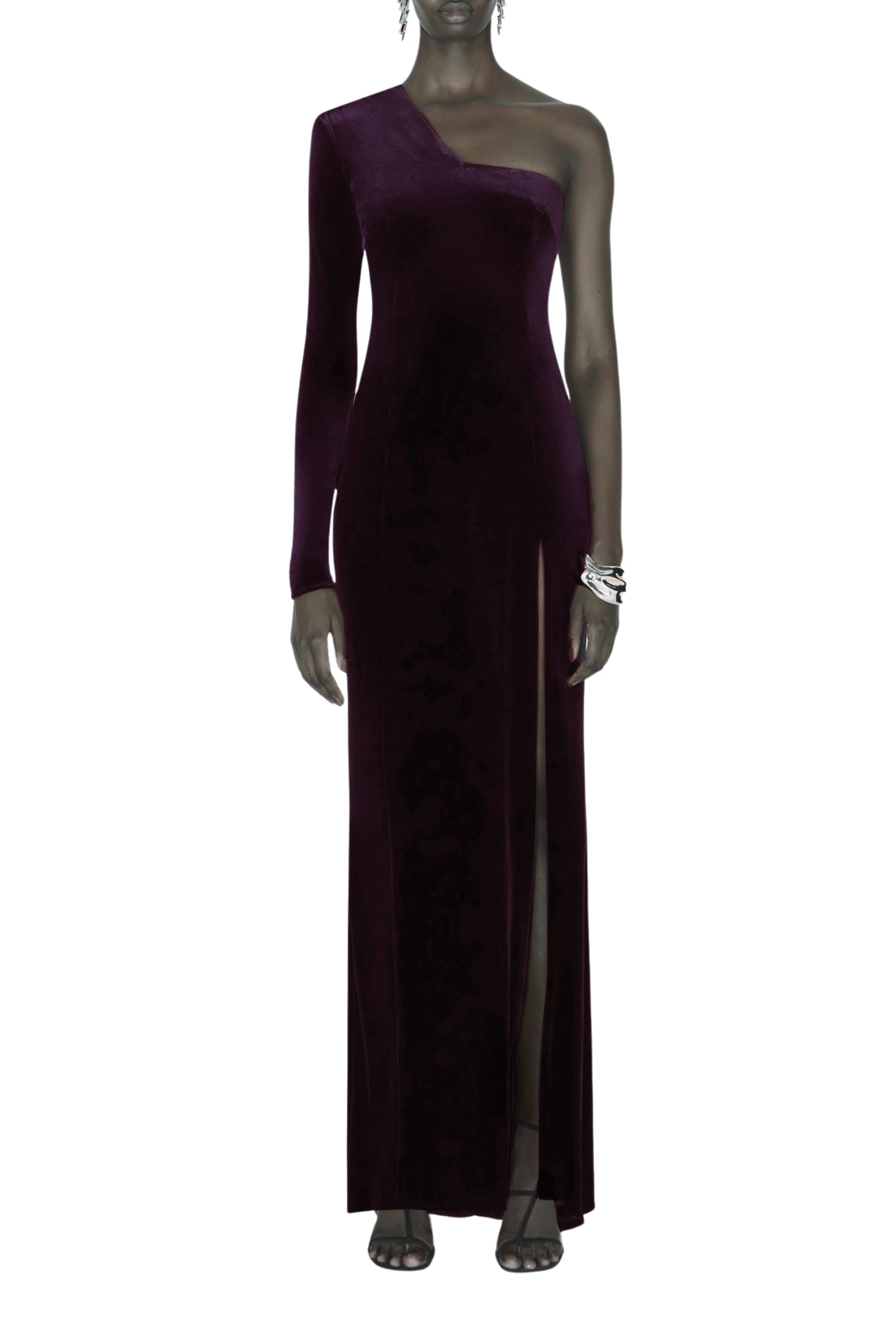Robe Rosie à fente - Aubergine