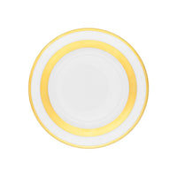 Plat rond plat William en porcelaine - Or