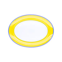 Plat ovale Monet en porcelaine - Jaune & Bleu