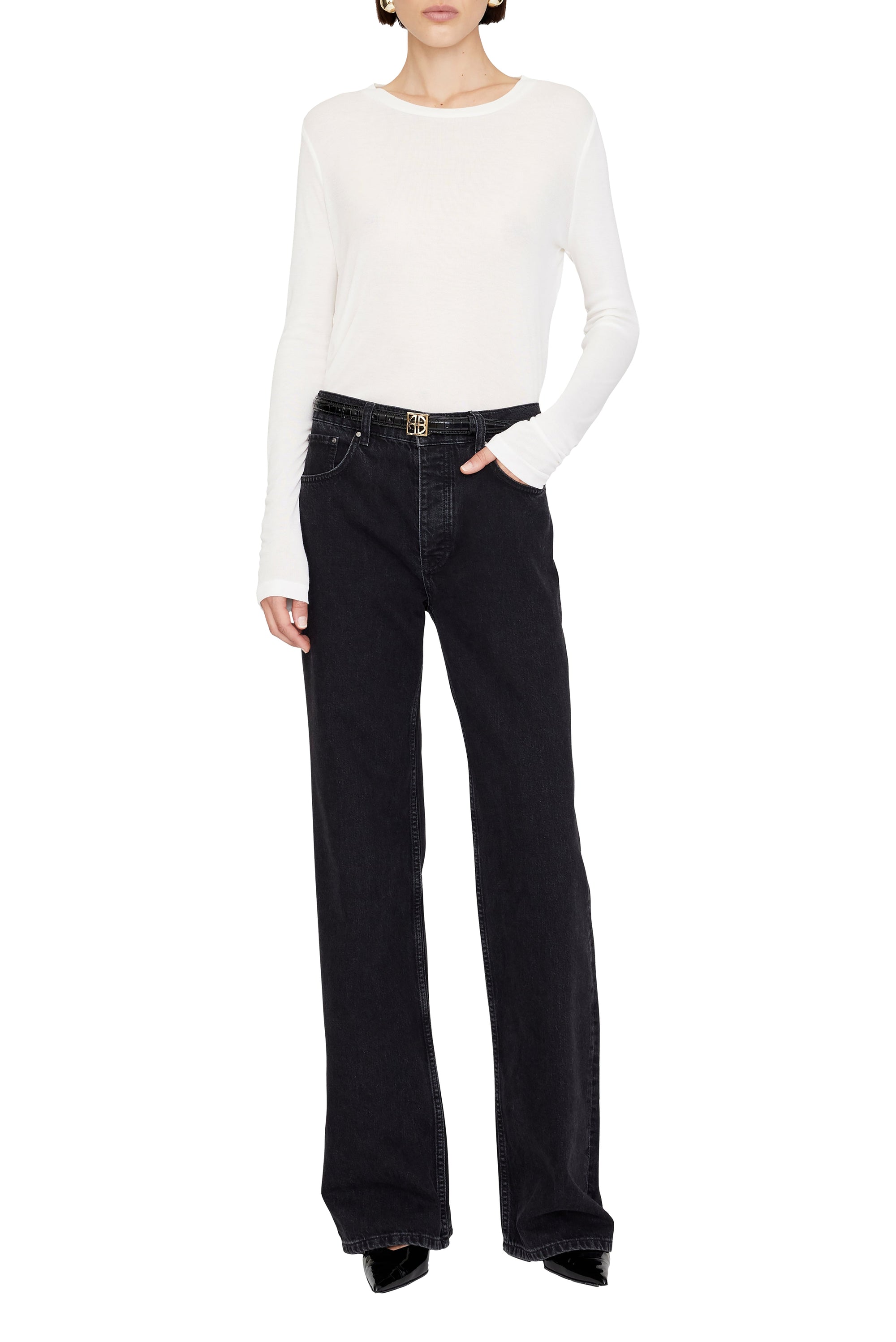 AMANI LONG SLEEVE TEE - IVORY