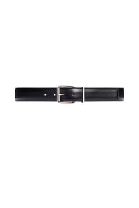 Ceinture fine en cuir - Black