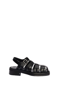 Sandales à lanières en cuir - Black