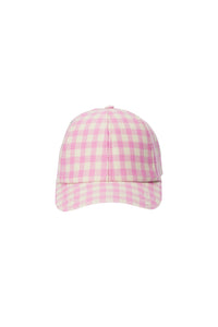 Casquette à motif vichy - Candy Pink & Natural White