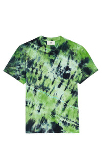 T-shirt tie and dye brodé - Green & White