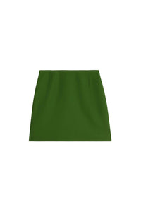 Jupe courte en laine - Evergreen