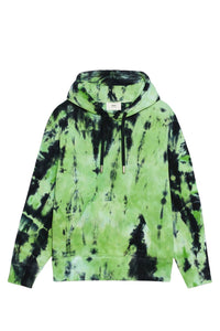Sweat à capuche tie and dye - Green & White