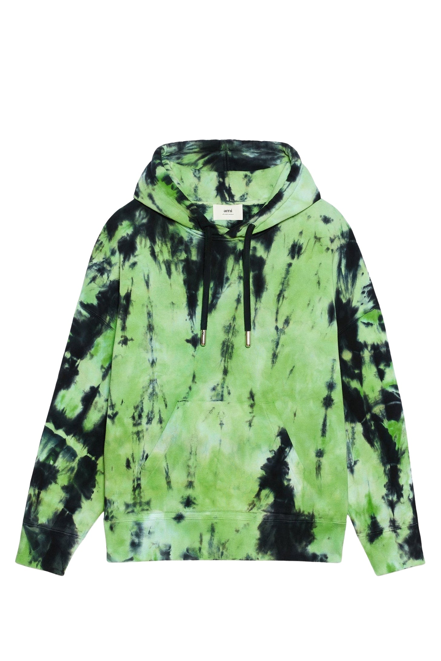 Sweat à capuche tie and dye - Green & White