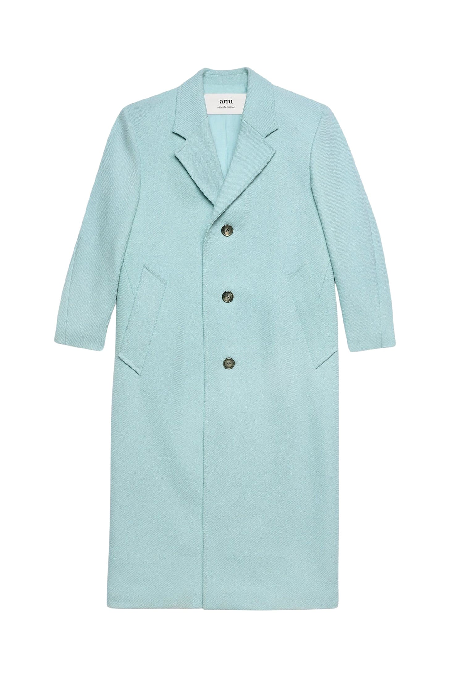 Manteau oversize à boutons en laine - Aquamarine