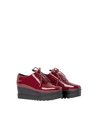 Derbies Georgio à plateforme en cuir verni - Rosewood
