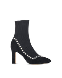 Bottines Rime en daim à bout pointu - Black