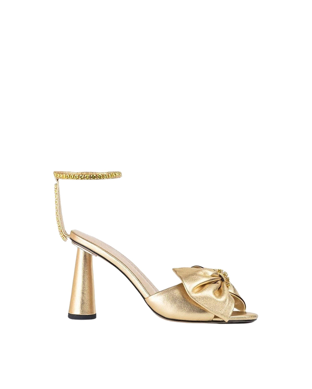 Sandales à talons Elegie en cuir - Gold