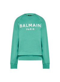 Sweat-shirt imprimé logo - Vert d'eau & Blanc