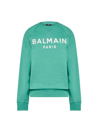 Sweat-shirt imprimé logo - Vert d'eau & Blanc