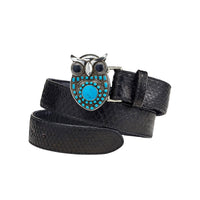 ZZ HORS LIGNE Ceinture boucle Owl en python - Noir