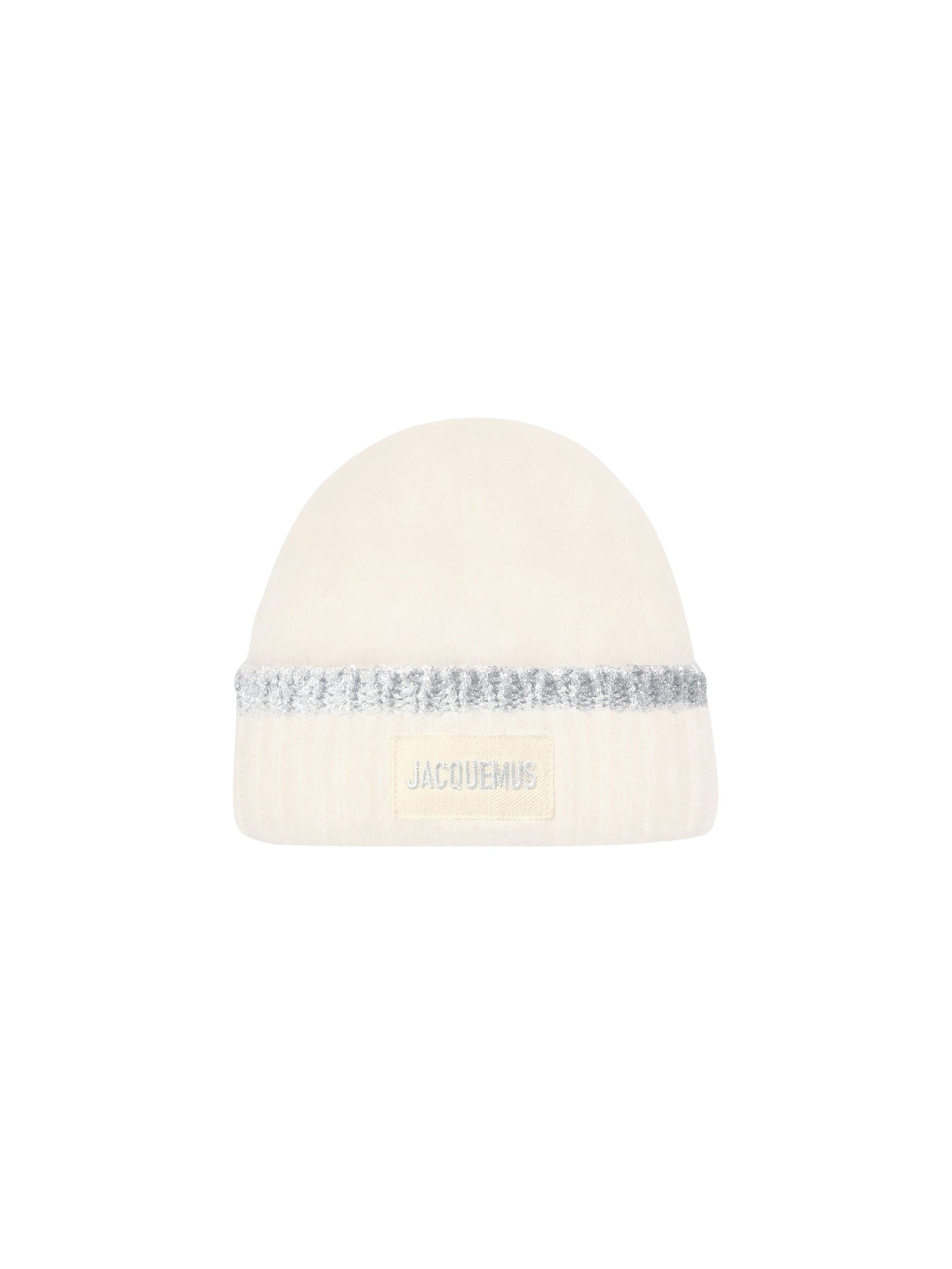 Bonnet Paoli à logo en laine - Off White