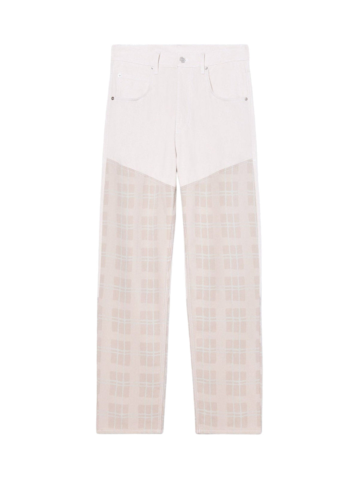 75€ / 3 sold //3 QTY / ST100%   Pantalon droit De-Nîmes en denim - Beige Squares