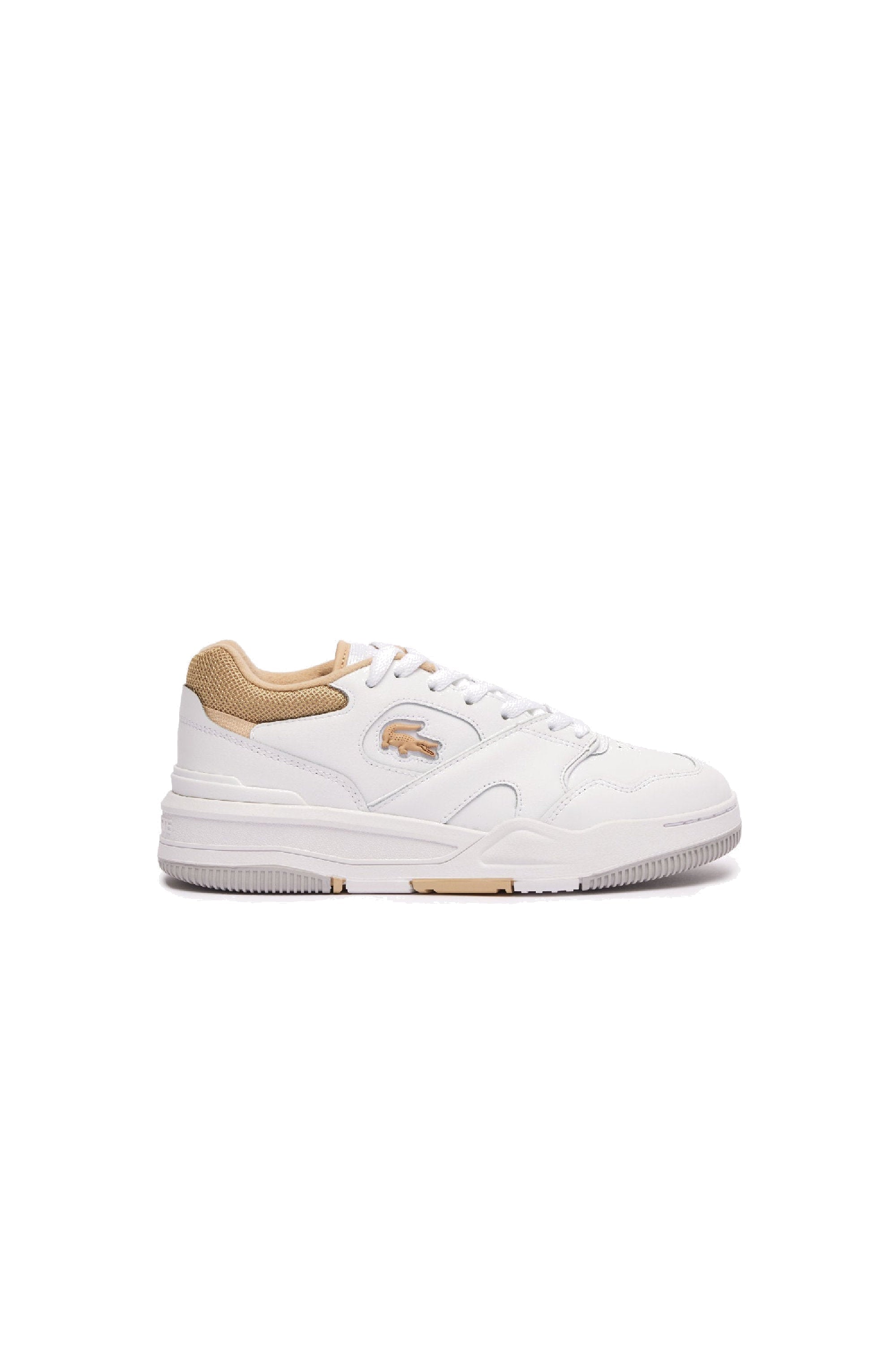 Sneakers Lineshot en cuir - White & Light Brown