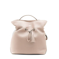 Sac seau Sacha en cuir grainé - Nude