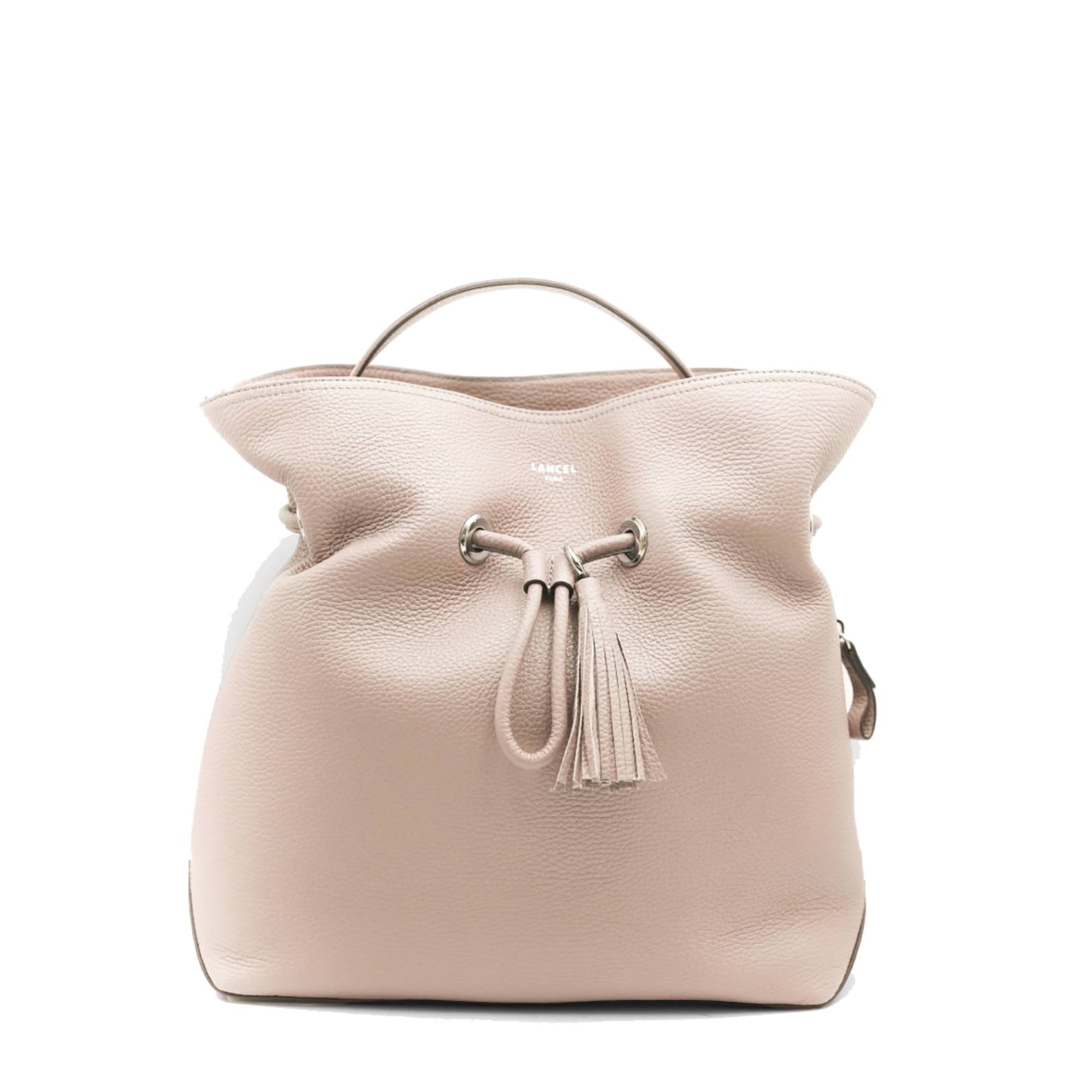 Sac seau Sacha en cuir grainé - Nude