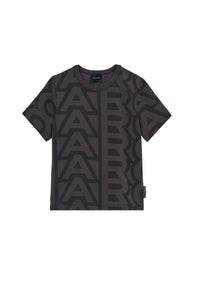 T-shirt Monogram à col rond - Black & Charcoal