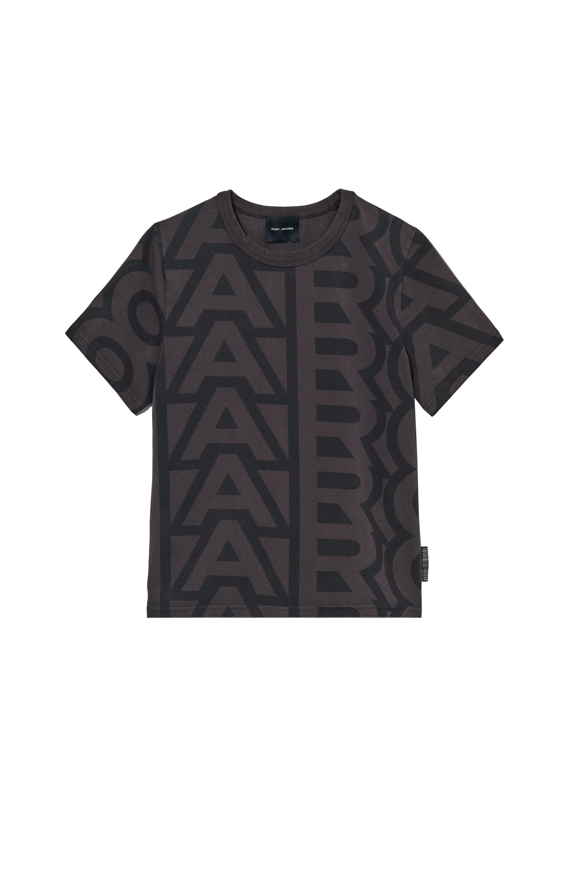 T-shirt Monogram à col rond - Black & Charcoal