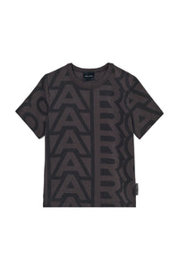 T-shirt Monogram à col rond - Black & Charcoal