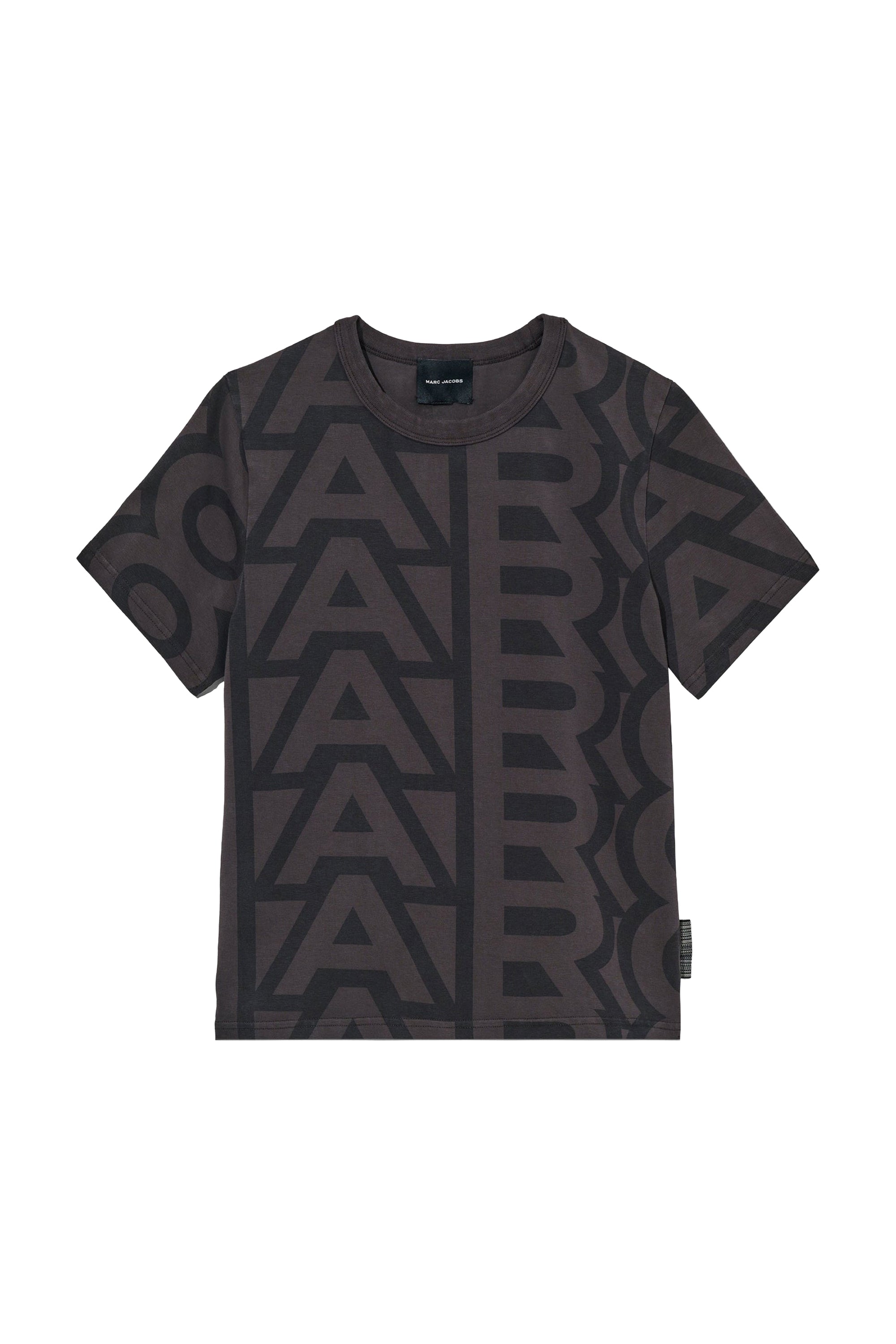 T-shirt Monogram à col rond - Black & Charcoal